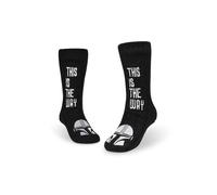 Disney The Mandalorian Fluffy Socks, Baby Yoda Mens Slipper Socks, Warm Knitted Socks (Black)