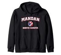 Mandan North Dakota (ND) Zip Hoodie