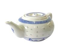 Mandarin Arts GC4124 Blue Porcelain 650ml Rice Pattern Teapot