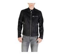 Mandarin Collar Faux Leather Blazer - male - ONLY & SONS - Light Jackets - Black - S - Jackets S