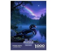 Mandarin Duck 1000pc Jigsaw Puzzle Moderate Challenge Ideal for Teens Mind Builder Leisure Time Bird Wall-Friendly Design 70x50cm/1000pcs