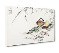 Mandarin Duck By Numata Kashu Canvas Print | Gallery Wrapped 30mm Frame Wall Art | 24x16 inches | Ready to Hang | Asian Bird Picture | Living Room Bedroom Lounge Office
