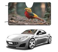 Mandarin Duck Car Windshield Sun Shade - Reflector Sunshade Offers Ultimate Protection for Car Interior, Cool Reflective Sun Blocker Fits Small Sedans, Mini SUVs 55"x30"