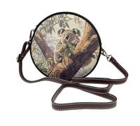 mandarin duck Shoulder Bag - Leather Crossbody Bags with Adjustable Strap, Perfect for Work, Travel and Shopping, Koala on the Tree, One Size