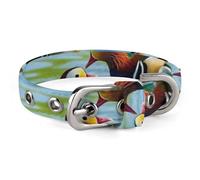 Mandarin Ducks Playing in The Water Dog Collar, Soft Comfortable Pet Collar for Small & Medium Dogs, Adjustable Durable Cat Collars for Puppies