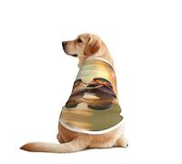Mandarin Ducks Playing in The Water Dog Shirt Vest Dog Clothes- Breathable Cooling for Big Dogs, Sun Protection Comfort Wear for Golden Retriever, Husky, Alaska Outdoor Activities X-Large