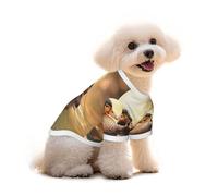 Mandarin Ducks Playing in The Water Dog T-Shirt Clothes Apparel Puppy Vest Pet and Elastic Tank Top Clothing, Dogs Cats Pullovers Cute Breathable Soft Large