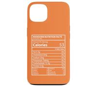 Mandarin Nutrition Facts Minimal Data Style Design Case for iPhone 13