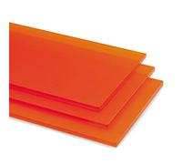Mandarin Orange Frost Matt Cast Acrylic Sheet Panel Plastic Material Cut To Size Perspex 3T17 (A3-297mm x 420mm, 3)