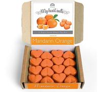Mandarin Orange Wax Melts: 16 x 5g Heart Shaped Scented Wax Melts, Vegan & Pet Friendly, Cruelty & Plastic Free, Candle Alternative