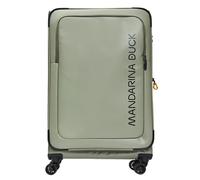Mandarina Duck Eco Coated 4 wheels Trolley L 78 cm with expansion pleat green