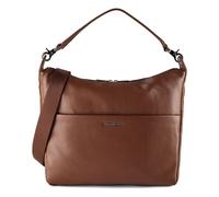 Mandarina Duck Mellow Leather Vertical Hobo Shoulder Bag Brown