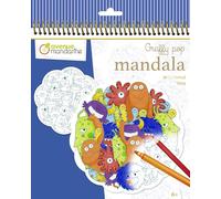 Mandarine Avenue GY141C - A Graffy pop Colouring book 36 pages - Pre-cut Mandalas - From age 6 - PELE MELE MONSTERS - Children's Creative and Leisure Activity