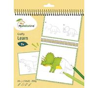 Mandarine MY GY168C - A Graffy Learn Colouring book to learn to draw - 24 drawings 250g - From age 7 - MEANS OF TRANSPORTATION - Children's Leisure Activity
