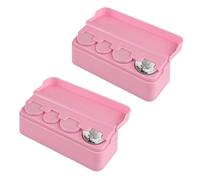 Mandark Car Coin Holder, 2PCS Automotive Coin Change Storage Organizer, Large Capacity Vehicle Interior Money Dispenser Accessories for Cars Homes Offices, Universal for RV, SUV, Truck (Pink)
