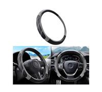 Mandark Car Steering Wheel Cover, Elastic Sport Leather Vehicle Steering Wheel Protector, Non-Slip Soft Grip Padded Auto Interior Protective Accessories, 14.5-15 Inch Universal Fit（Gray）