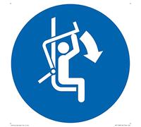 Mandatory: Close safety bar of chairlift Sign - 200x200mm - S20