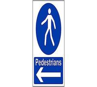 Mandatory General - Pedestrians, Arrow Left - 300 X 400mm
