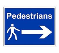 Mandatory General - Pedestrians, Arrow Right - 400 X 300mm