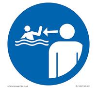 Mandatory: Keep children under supervision in the aquatic environment Sign - 100x100mm - S10