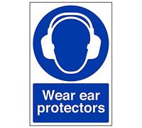 Mandatory Ppe - Wear Ear Protectors - 150 X 200mm Restickable Safety Sign