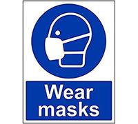 Mandatory PPE - Wear Masks - 200 X 300mm