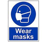 Mandatory PPE - Wear Masks - 200 X 300mm