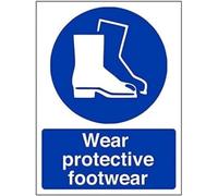 Mandatory PPE - Wear Protective Footwear - 300 X 400mm
