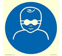Mandatory: Protect infants eyes with opaque eye protection Sign - 150x150mm - S15