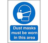 Seco Dust Masks Must Be Worn in This Area Sign, 150mm x 200mm - Self Adhesive Vinyl