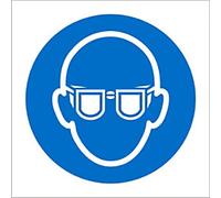 Mandatory Sign Eye Protection Adhesive Vinyl 15 x 15 cm