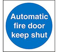 Mandatory Sign Fire Door Adhesive Plastic 20 x 20 cm