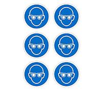 Mandatory Sign Goggles Adhesive Plastic