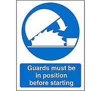Mandatory Sign Guards Adhesive Plastic 30 x 20 cm