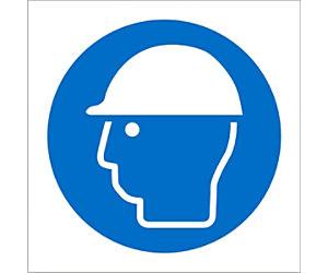 Mandatory Sign Hard Hats Adhesive Vinyl 20 x 20 cm