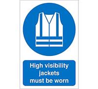 Mandatory Sign High Vis Freestanding Corrugated Board 30 x 20 cm