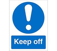 Mandatory Sign Keep Off Adhesive Vinyl 20 x 15 cm
