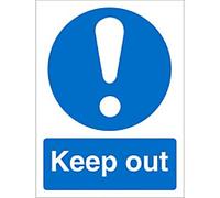 Mandatory Sign Keep Out Adhesive Vinyl 30 x 20 cm