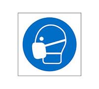 Mandatory Sign Mask Adhesive Vinyl 15 x 15 cm