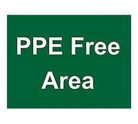 Mandatory Sign PPE Free Freestanding Corrugated Board 45 x 60 cm
