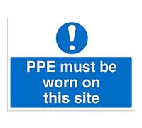 Mandatory Sign PPE Freestanding PVC (Polyvinyl Chloride) 30 x 40 cm