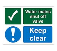 Mandatory Sign Shut Off Adhesive Vinyl 15 x 20 cm