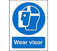 Mandatory Sign Visor Adhesive Plastic 30 x 20 cm