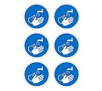 Mandatory Sign Wash Hands Adhesive Plastic