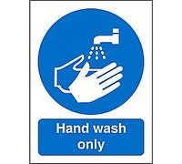 Mandatory Sign Wash Hands Adhesive Plastic 30 x 20 cm