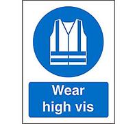 Mandatory Sign Wear High Vis Vinyl 30 x 20 cm