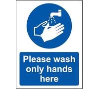 Mandatory Signs Wash Only Hands Here Safety Sign Metal Warning Sign 8x12 inches