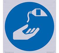 Mandatory: Use barrier cream Sign - 150x150mm - S15