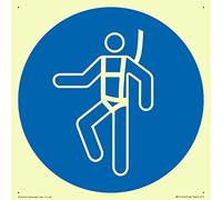 Mandatory: Wear a safety harness Sign - 150x150mm - S15