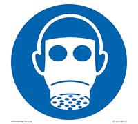 Mandatory: Wear respiratory protection Sign - 150x150mm - S15